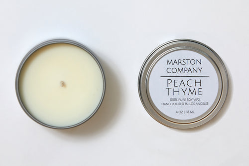 Peach Thyme Soy Candle